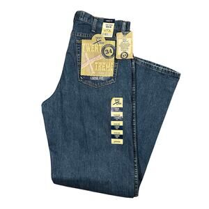 New With Tags Twenty X Loose Fit Jean Western Blue Denim Pants 34x36 NWT
